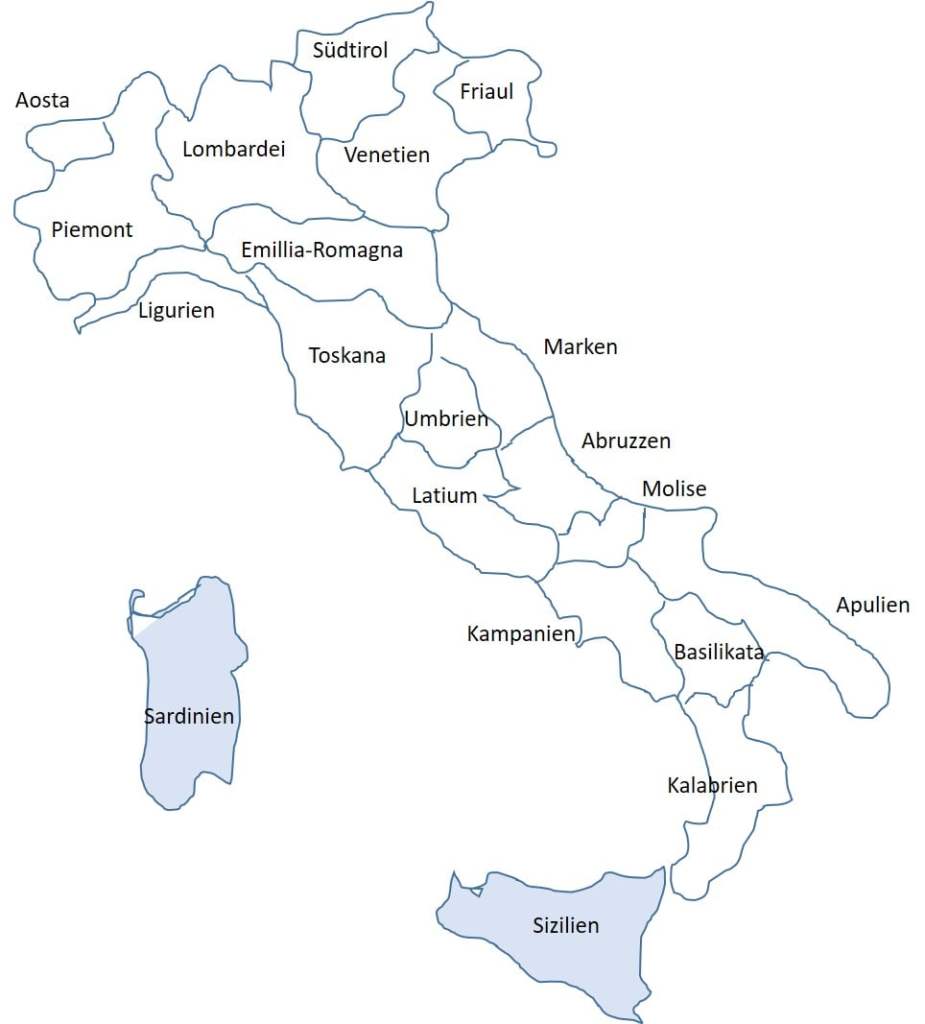 Italien Regionen