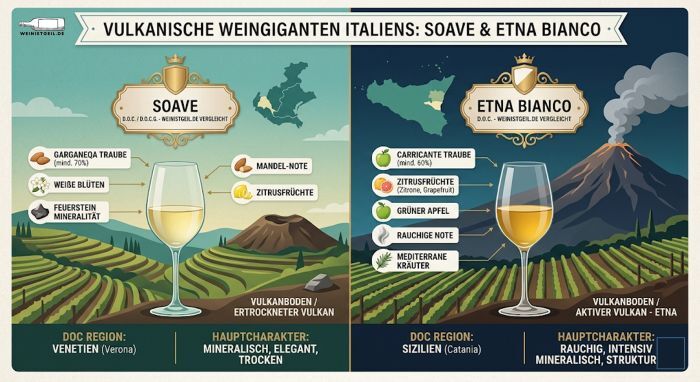 Infographik Soave und Etna Bianco